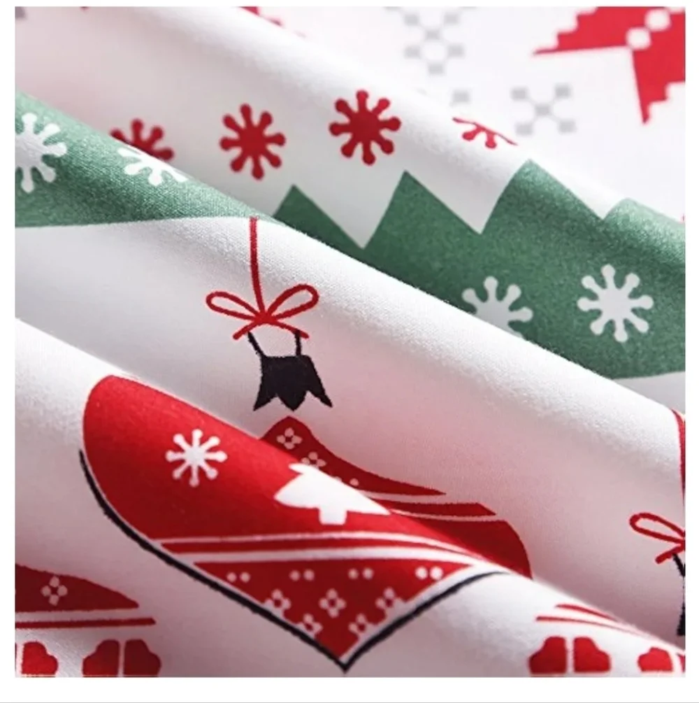 Lightweight Microfiber Duvet Cover Set, Printed Reindeer, Christmas
